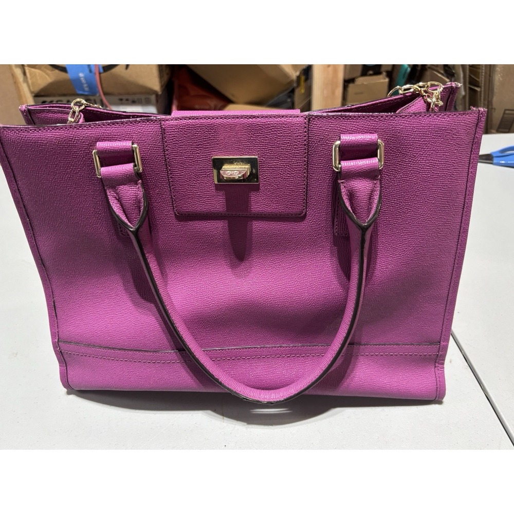 Cole Haan Leather Tote Bag - Fuschia